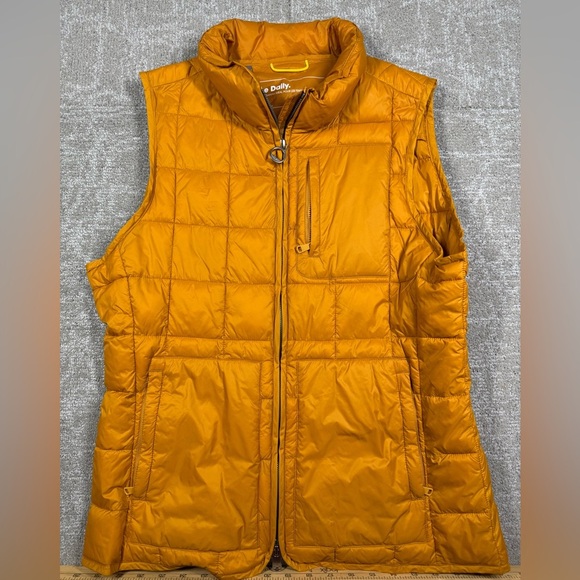 Lole Jackets & Blazers - Lole Le Daily Full Zip Mustard Gold Full Zip Outdoor Hiking Packable Vest Sz L